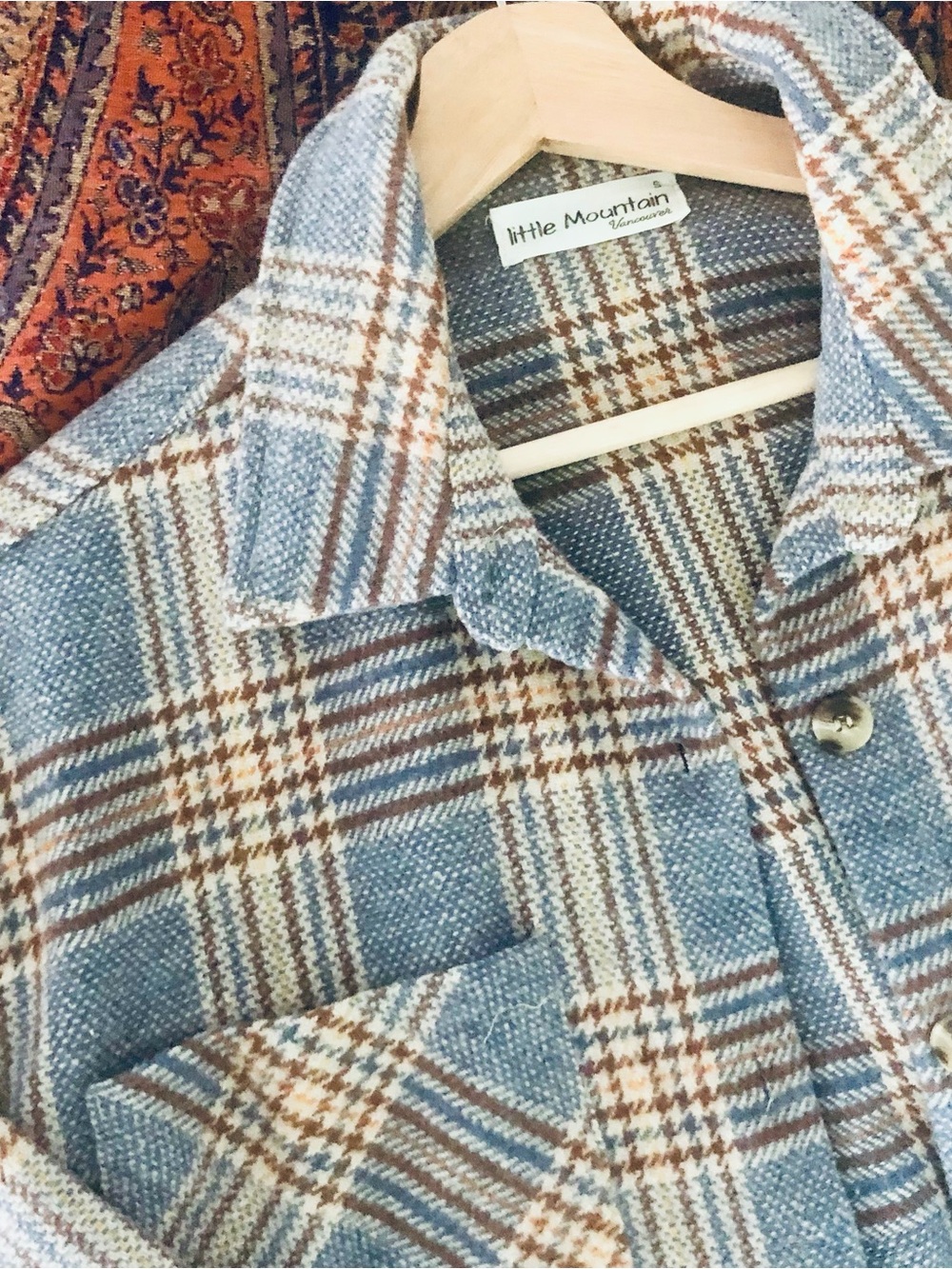 Blue & Brown Plaid Shacket